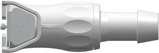 XQ Series Female Valved Connector 700 Series Barb 3/8" (9.5 mm) ID Tubing Natural Acetal Buna-N O-Ring