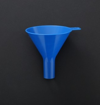 ディスポ粉末ロート50 青PS φ12cm <font color="red">ガンマ線滅菌済</font>